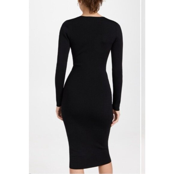 ASTR the Label XS Jovie Knit Bodycon Sweater Dress Black Lace Up Open Front NEW - Picture 6 of 13